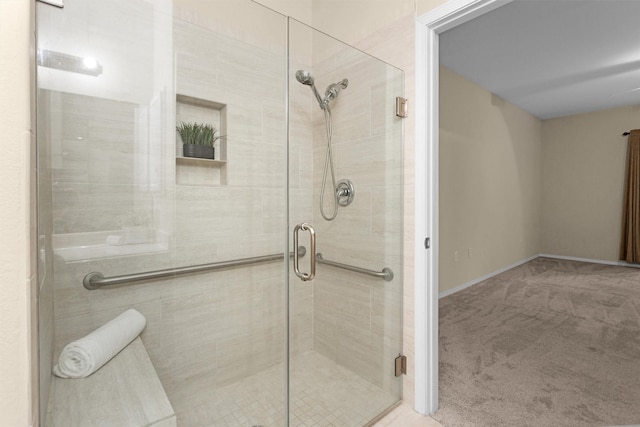 2815 Kings Crossing Dr Unit 102, Houston, TX 77345 - full bath with a shower stall and baseboards