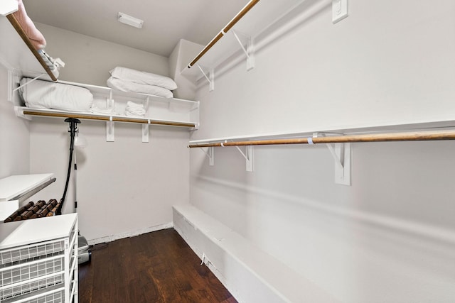 22610 Torrisdale Ln, Tomball, TX 77375 - spacious closet featuring dark wood-type flooring