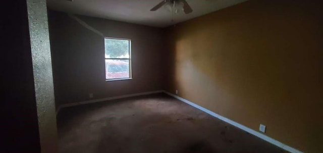 6136 25th St, Groves, TX 77619 - carpeted spare room with a ceiling fan and baseboards