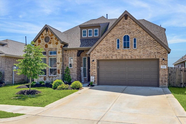 1861 Kenley Way, Alvin, TX 77511 - view of front facade featuring brick siding, a shingled roof, and driveway