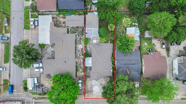 8209 Howard Dr, Houston, TX 77017 - aerial view of residential area with property parcel outlined