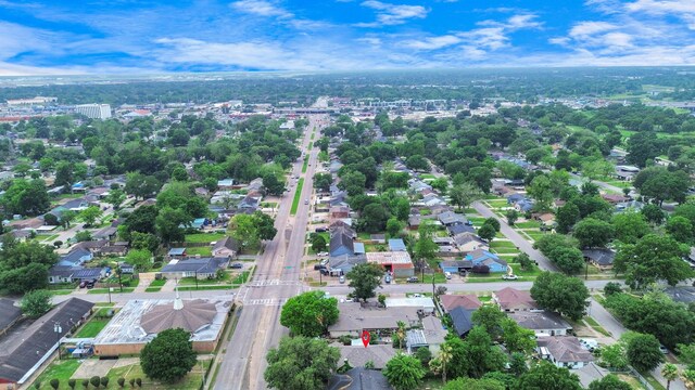 8209 Howard Dr, Houston, TX 77017 - aerial overview of property's location with nearby suburban area