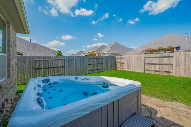 18526 Waterfall Creek Way, Cypress, TX 77429 - view of yard with a hot tub