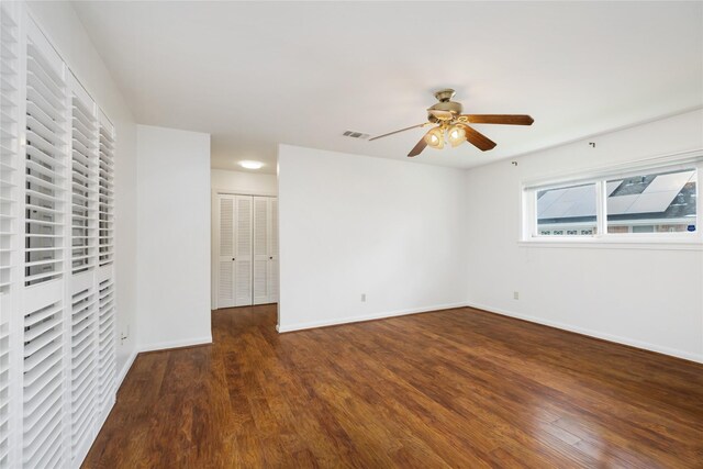 1908 Oak Shadows St, Baytown, TX 77520 - spare room featuring wood finished floors, ceiling fan, and baseboards