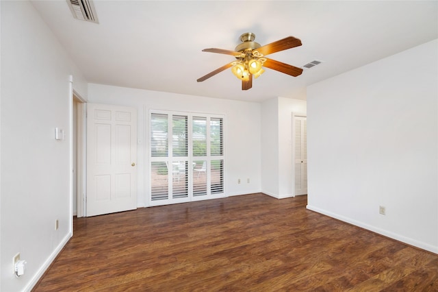 1908 Oak Shadows St, Baytown, TX 77520 - unfurnished room featuring wood finished floors, ceiling fan, and baseboards