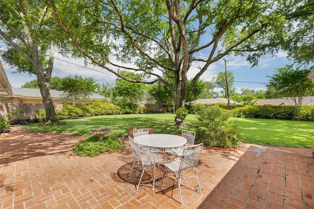 1908 Oak Shadows St, Baytown, TX 77520 - view of patio featuring outdoor dining space