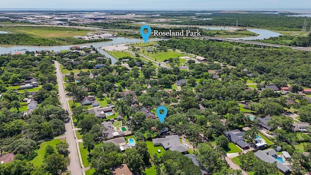 1908 Oak Shadows St, Baytown, TX 77520 - drone / aerial view of a nearby body of water