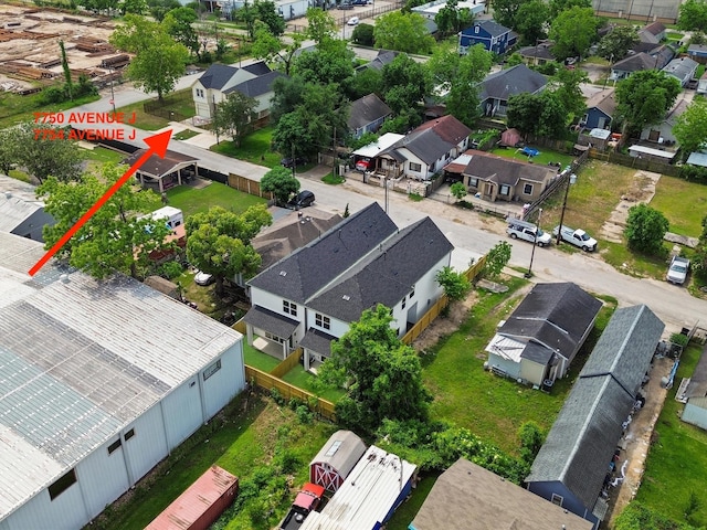 7754 Ave J, Houston, TX 77012 - aerial perspective of suburban area