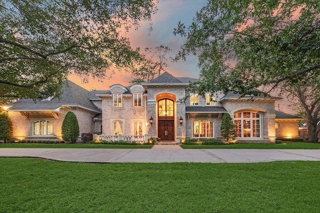 10911 Kemwood Dr, Houston, TX 77024 - french country style house featuring a yard