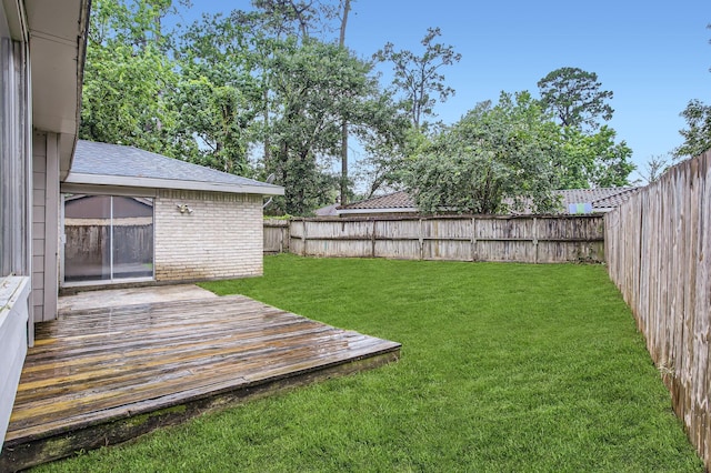5607 Circlegate Dr, Spring, TX 77373 - view of yard with a wooden deck