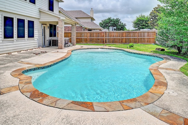 1752 Cypress Meadows Dr, Dickinson, TX 77539 - view of pool featuring a patio area and a fenced backyard