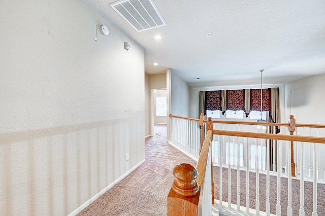 1752 Cypress Meadows Dr, Dickinson, TX 77539 - corridor with carpet floors, baseboards, and recessed lighting