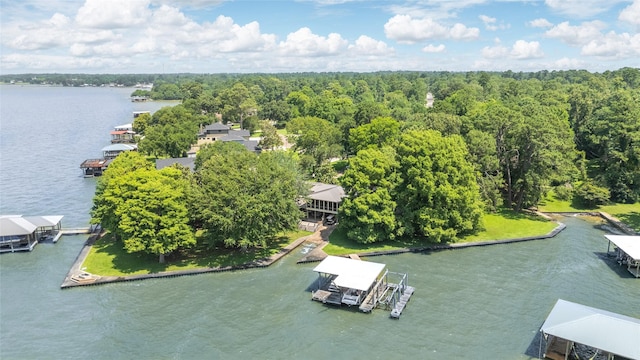 409 Wildwood Dr, Onalaska, TX 77360 - drone / aerial view of a nearby body of water and a forest