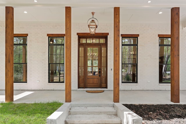 567 Lonestar Rd, Huntsville, TX 77340 - entrance to property with brick siding and covered porch