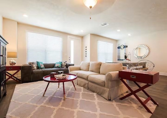 442 William D Fitch, College Station, TX 77845 - living area featuring wood finished floors, recessed lighting, and baseboards