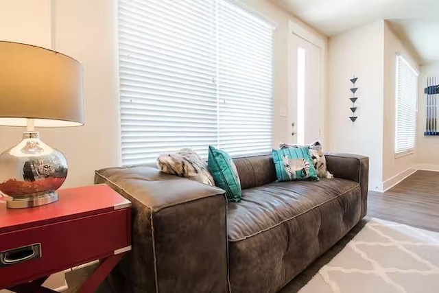 442 William D Fitch, College Station, TX 77845 - living area with wood finished floors and baseboards