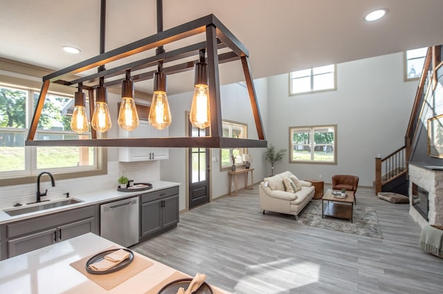103 Whispering Oaks, Somerville, TX 77879 - living area with light wood finished floors and recessed lighting