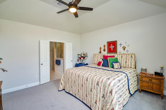18234 Shoreline Vista Ln, Cypress, TX 77433 - bedroom with carpet flooring, baseboards, ceiling fan, and high vaulted ceiling