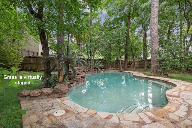 12126 Oak Park Dr, Houston, TX 77070 - view of pool with a fenced backyard