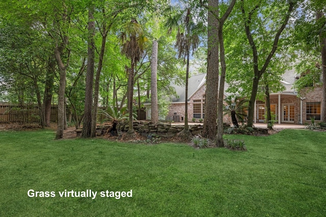 12126 Oak Park Dr, Houston, TX 77070 - view of yard with french doors