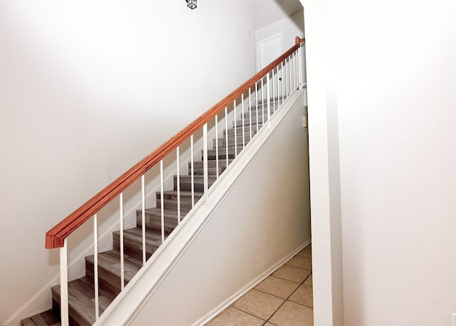 194 Moonridge Dr, Houston, TX 77015 - staircase with tile patterned flooring