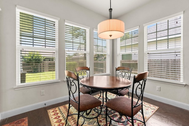 122 Cherry Oak Ln, Montgomery, TX 77316 - dining room featuring dark wood-style floors and baseboards