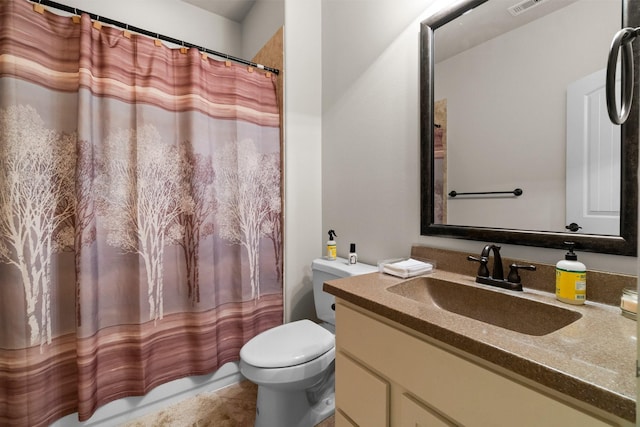 122 Cherry Oak Ln, Montgomery, TX 77316 - full bathroom featuring toilet, vanity, and curtained shower