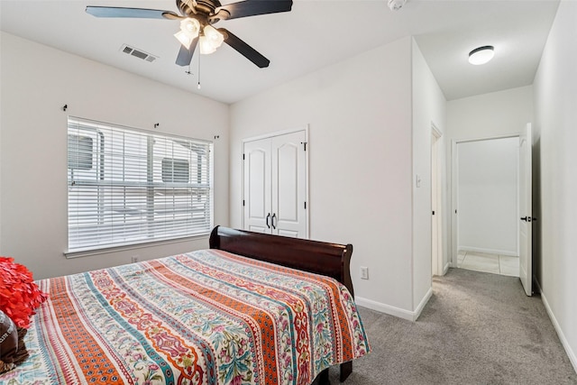 21885 Lost Mdw, New Caney, TX 77357 - carpeted bedroom featuring baseboards and ceiling fan