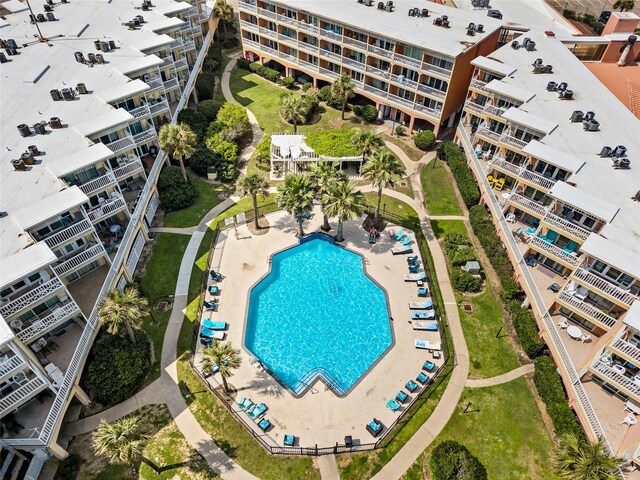 6300 Seawall Blvd Unit 9115, Galveston, TX 77551 - bird's eye view of a pool