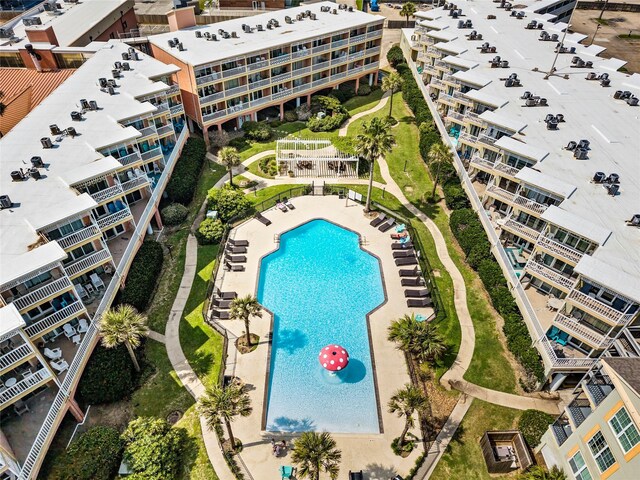6300 Seawall Blvd Unit 9115, Galveston, TX 77551 - aerial view of a pool area