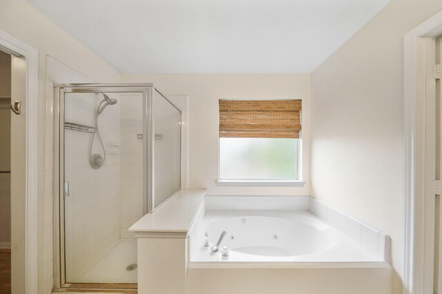 718 Presley Way, Sugar Land, TX 77479 - full bathroom featuring a shower stall and a whirlpool tub