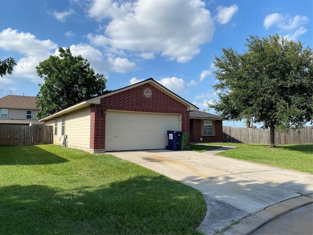 7706 Cloverlake Ct, Houston, TX 77040 - ranch-style house featuring brick siding, a garage, and concrete driveway
