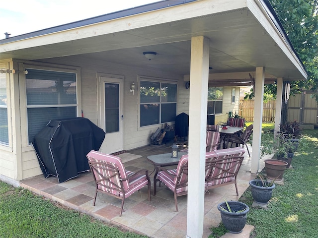 7706 Cloverlake Ct, Houston, TX 77040 - view of patio / terrace featuring grilling area