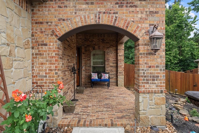 2428 Village Grn, Conroe, TX 77304 - property entrance featuring brick siding