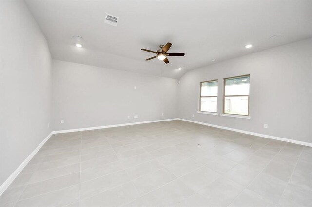 1307 Bonnerjee Dr, Crosby, TX 77532 - spare room featuring ceiling fan, recessed lighting, and baseboards