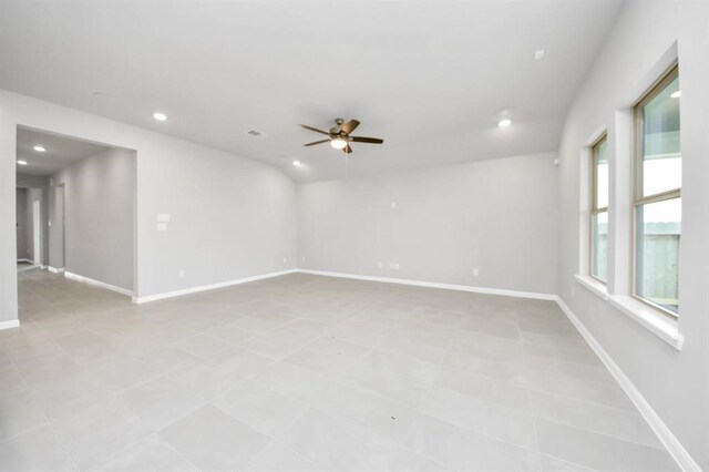 1307 Bonnerjee Dr, Crosby, TX 77532 - unfurnished room with ceiling fan, recessed lighting, and baseboards