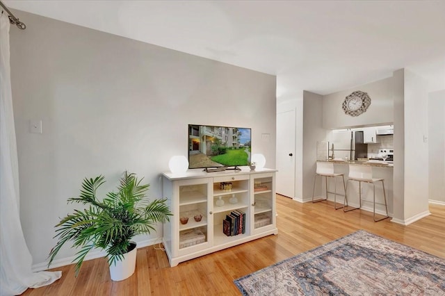 2120 El Paseo St Unit 2409, Houston, TX 77054 - living area with light wood-type flooring and baseboards
