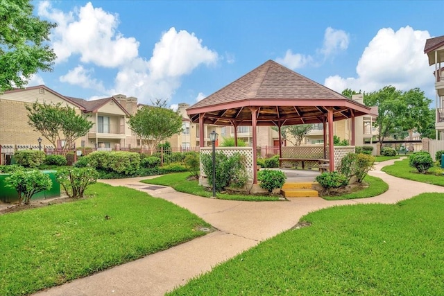 2120 El Paseo St Unit 2409, Houston, TX 77054 - surrounding community with a gazebo and a yard