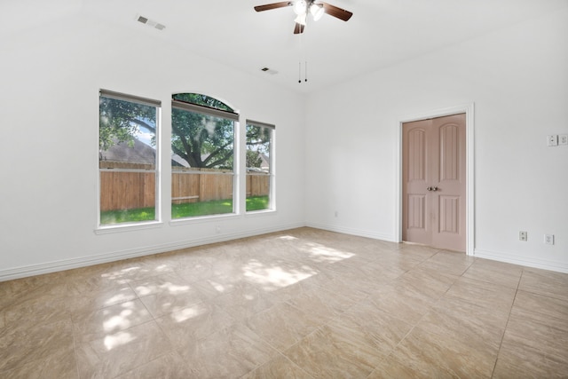 10323 Otter Cir, Baytown, TX 77523 - empty room with ceiling fan and baseboards