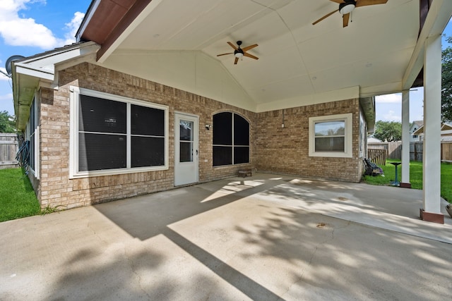 10323 Otter Cir, Baytown, TX 77523 - view of patio / terrace featuring a ceiling fan