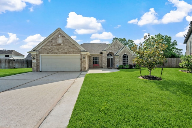 10323 Otter Cir, Baytown, TX 77523 - view of front of property featuring driveway, a garage, and brick siding