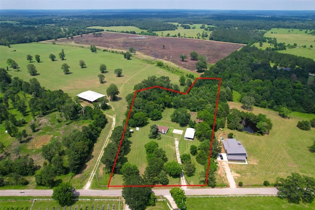 1137 Jones Rd, New Waverly, TX 77358 - overview of rural landscape featuring property boundaries highlighted