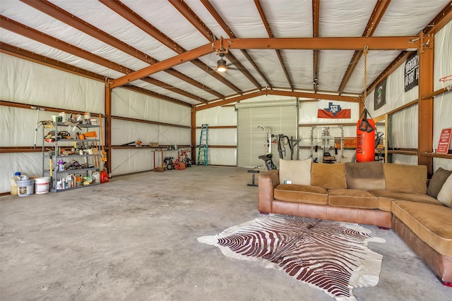 1137 Jones Rd, New Waverly, TX 77358 - garage with metal wall