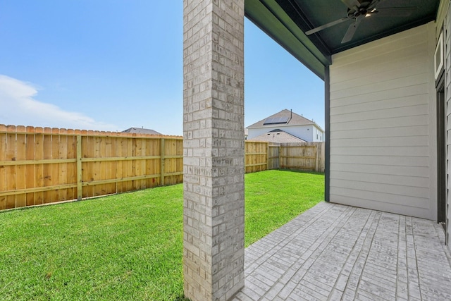 21517 Witham Promenade Ln, Magnolia, TX 77355 - view of yard with ceiling fan and a patio