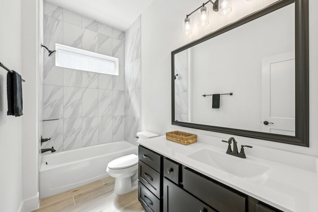 21517 Witham Promenade Ln, Magnolia, TX 77355 - full bathroom featuring vanity, bathtub / shower combination, and wood finished floors