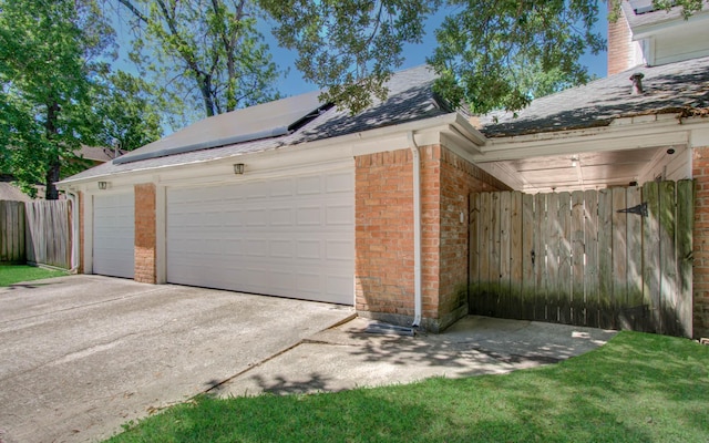 12103 Moorcreek Dr, Houston, TX 77070 - garage with roof mounted solar panels