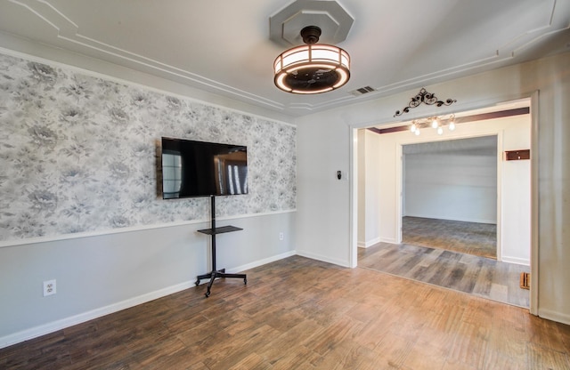 12103 Moorcreek Dr, Houston, TX 77070 - spare room with wood finished floors, baseboards, and a wainscoted wall