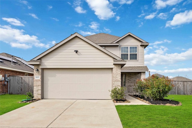 14611 Broadbury Pond Rd, Rosharon, TX 77583 - view of front of property with brick siding, driveway, roof with shingles, and an attached garage