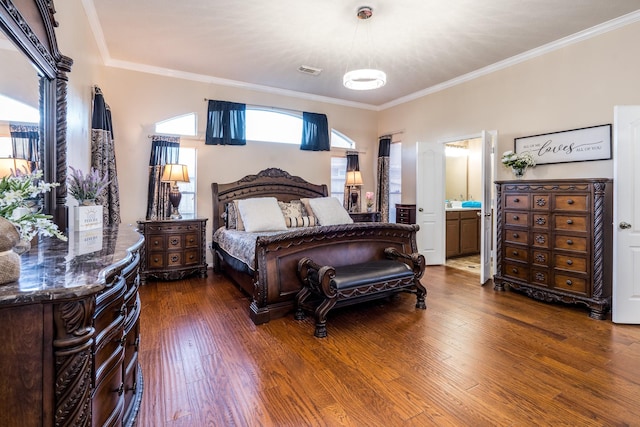 9802 Willowbridge Park Blvd, Houston, TX 77064 - bedroom with wood finished floors and crown molding
