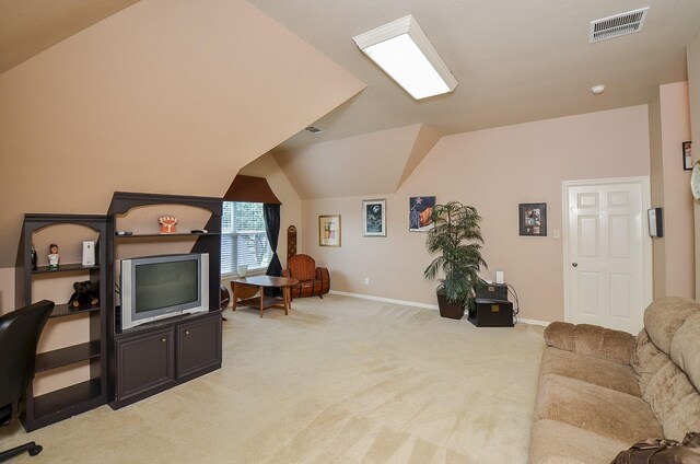 1511 Baldridge Ln, Katy, TX 77494 - office space featuring light carpet, baseboards, and vaulted ceiling